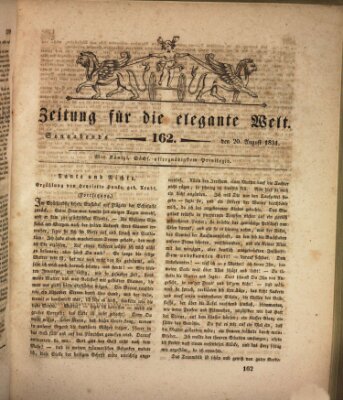 Zeitung für die elegante Welt Samstag 20. August 1831