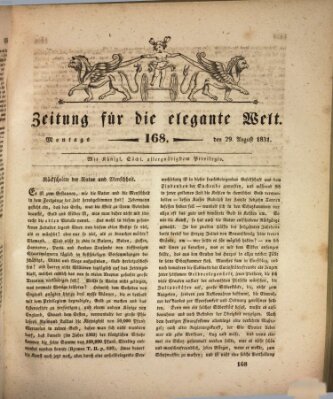 Zeitung für die elegante Welt Montag 29. August 1831