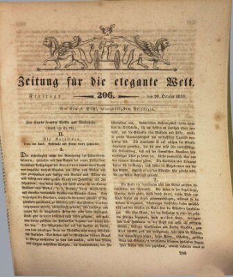 Zeitung für die elegante Welt Freitag 21. Oktober 1831