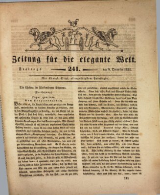 Zeitung für die elegante Welt Freitag 9. Dezember 1831