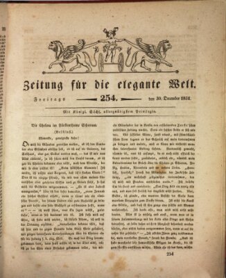 Zeitung für die elegante Welt Freitag 30. Dezember 1831