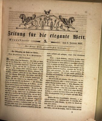 Zeitung für die elegante Welt Samstag 7. Januar 1832