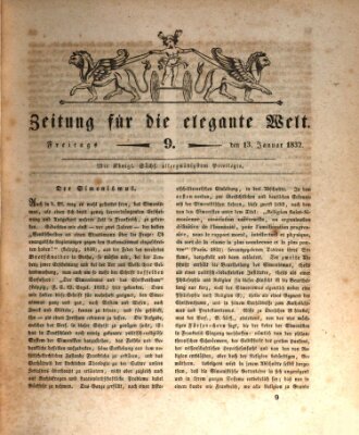 Zeitung für die elegante Welt Freitag 13. Januar 1832