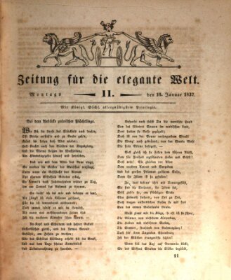 Zeitung für die elegante Welt Montag 16. Januar 1832