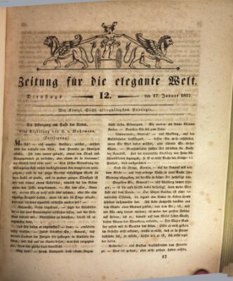 Zeitung für die elegante Welt Dienstag 17. Januar 1832