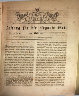 Zeitung für die elegante Welt Dienstag 31. Januar 1832