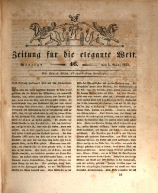 Zeitung für die elegante Welt Montag 5. März 1832