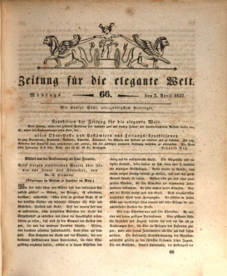 Zeitung für die elegante Welt Montag 2. April 1832