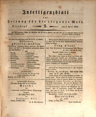 Zeitung für die elegante Welt Dienstag 3. April 1832