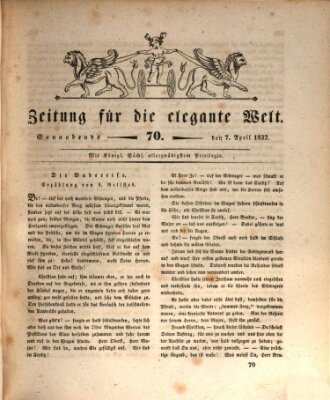 Zeitung für die elegante Welt Samstag 7. April 1832