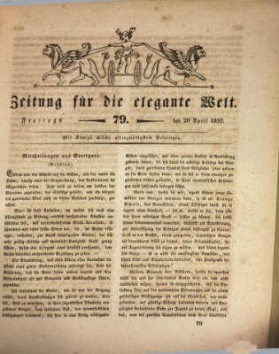 Zeitung für die elegante Welt Freitag 20. April 1832