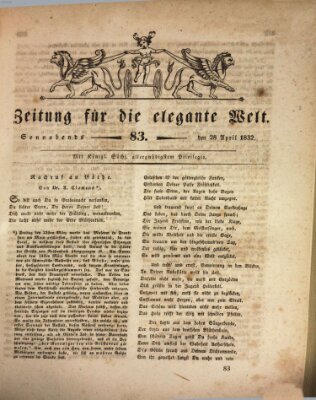 Zeitung für die elegante Welt Samstag 28. April 1832