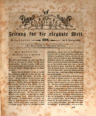 Zeitung für die elegante Welt Samstag 2. Juni 1832