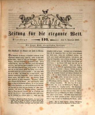 Zeitung für die elegante Welt Dienstag 5. Juni 1832