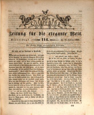 Zeitung für die elegante Welt Donnerstag 14. Juni 1832