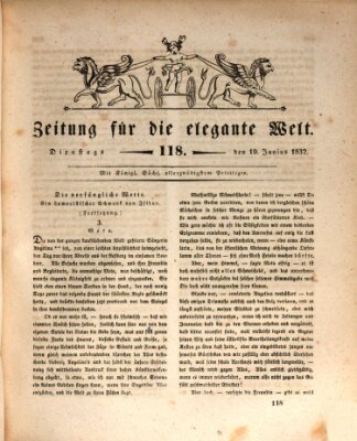 Zeitung für die elegante Welt Dienstag 19. Juni 1832