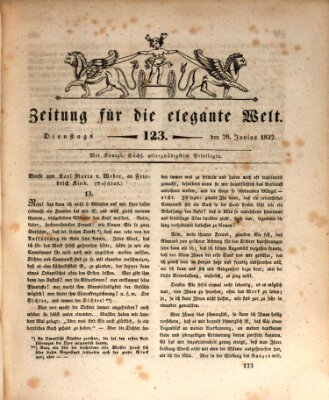 Zeitung für die elegante Welt Dienstag 26. Juni 1832