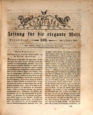 Zeitung für die elegante Welt Donnerstag 5. Juli 1832