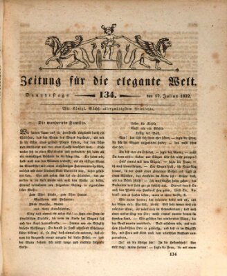 Zeitung für die elegante Welt Donnerstag 12. Juli 1832