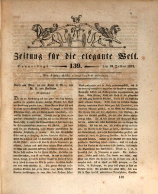 Zeitung für die elegante Welt Donnerstag 19. Juli 1832