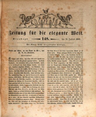 Zeitung für die elegante Welt Dienstag 31. Juli 1832