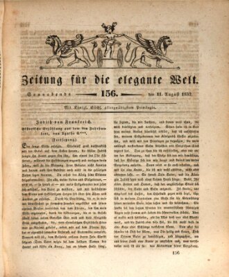 Zeitung für die elegante Welt Samstag 11. August 1832