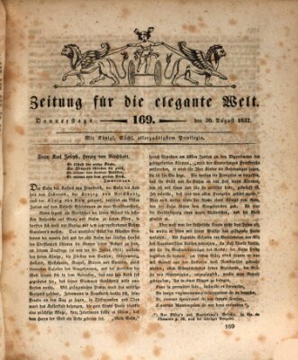 Zeitung für die elegante Welt Donnerstag 30. August 1832