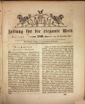 Zeitung für die elegante Welt Freitag 14. September 1832