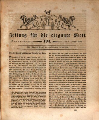 Zeitung für die elegante Welt Donnerstag 4. Oktober 1832