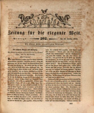 Zeitung für die elegante Welt Montag 15. Oktober 1832