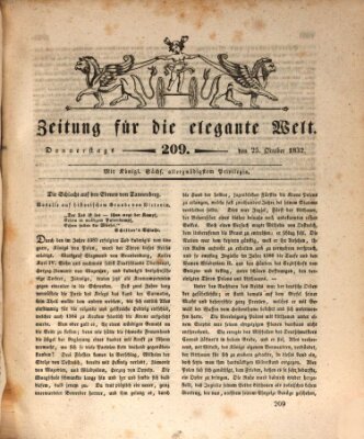 Zeitung für die elegante Welt Donnerstag 25. Oktober 1832