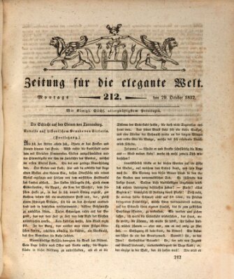 Zeitung für die elegante Welt Montag 29. Oktober 1832