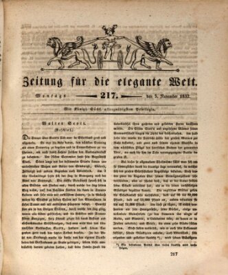 Zeitung für die elegante Welt Montag 5. November 1832