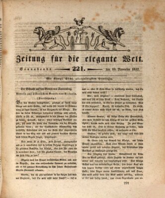 Zeitung für die elegante Welt Samstag 10. November 1832