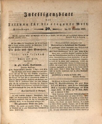 Zeitung für die elegante Welt Dienstag 13. November 1832