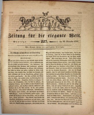 Zeitung für die elegante Welt Montag 19. November 1832