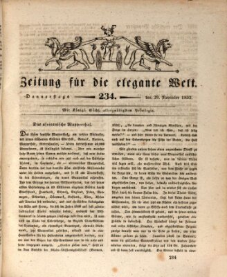 Zeitung für die elegante Welt Donnerstag 29. November 1832