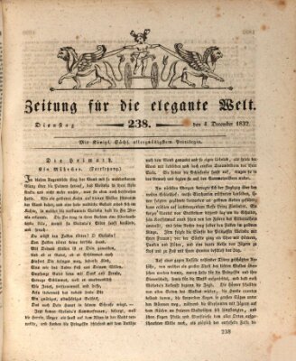 Zeitung für die elegante Welt Dienstag 4. Dezember 1832