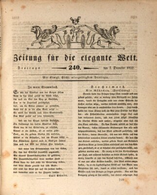 Zeitung für die elegante Welt Freitag 7. Dezember 1832