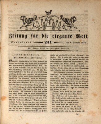 Zeitung für die elegante Welt Samstag 8. Dezember 1832