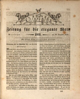 Zeitung für die elegante Welt Montag 10. Dezember 1832