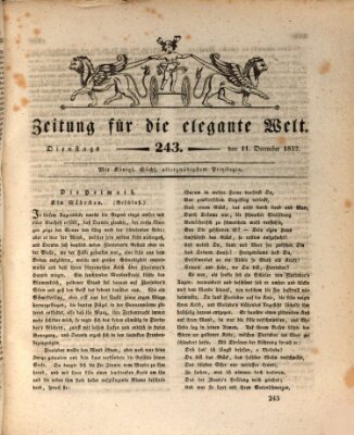 Zeitung für die elegante Welt Dienstag 11. Dezember 1832