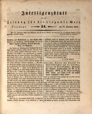 Zeitung für die elegante Welt Dienstag 11. Dezember 1832