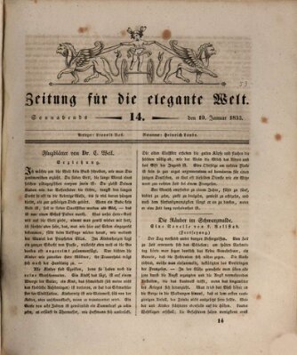 Zeitung für die elegante Welt Samstag 19. Januar 1833