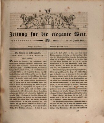 Zeitung für die elegante Welt Samstag 26. Januar 1833