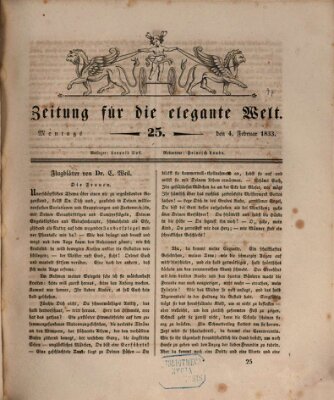 Zeitung für die elegante Welt Montag 4. Februar 1833