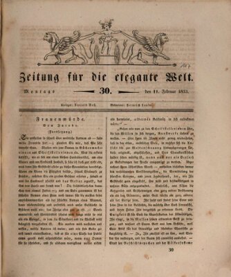 Zeitung für die elegante Welt Montag 11. Februar 1833