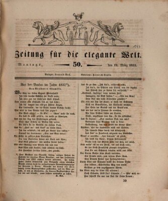 Zeitung für die elegante Welt Montag 11. März 1833