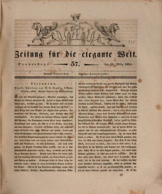 Zeitung für die elegante Welt Donnerstag 21. März 1833