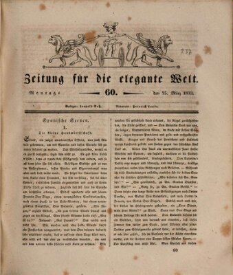 Zeitung für die elegante Welt Montag 25. März 1833